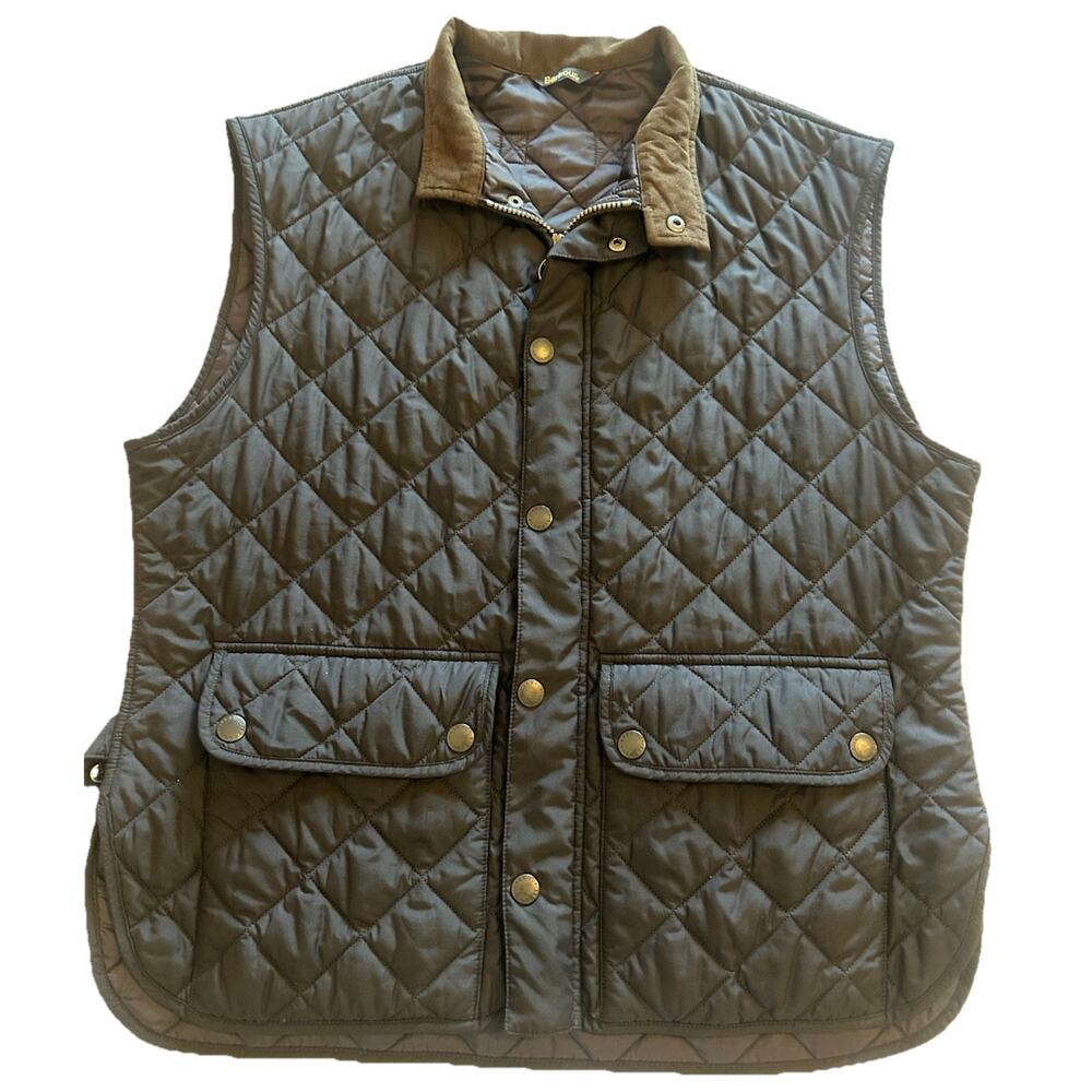 Men's Quilted Vest - Black and Brown